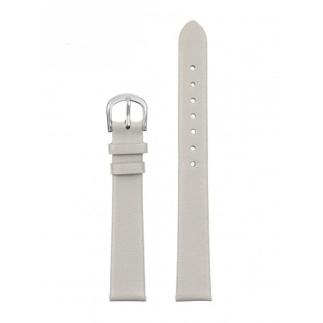 W36L leather watch strap - white - 18mm