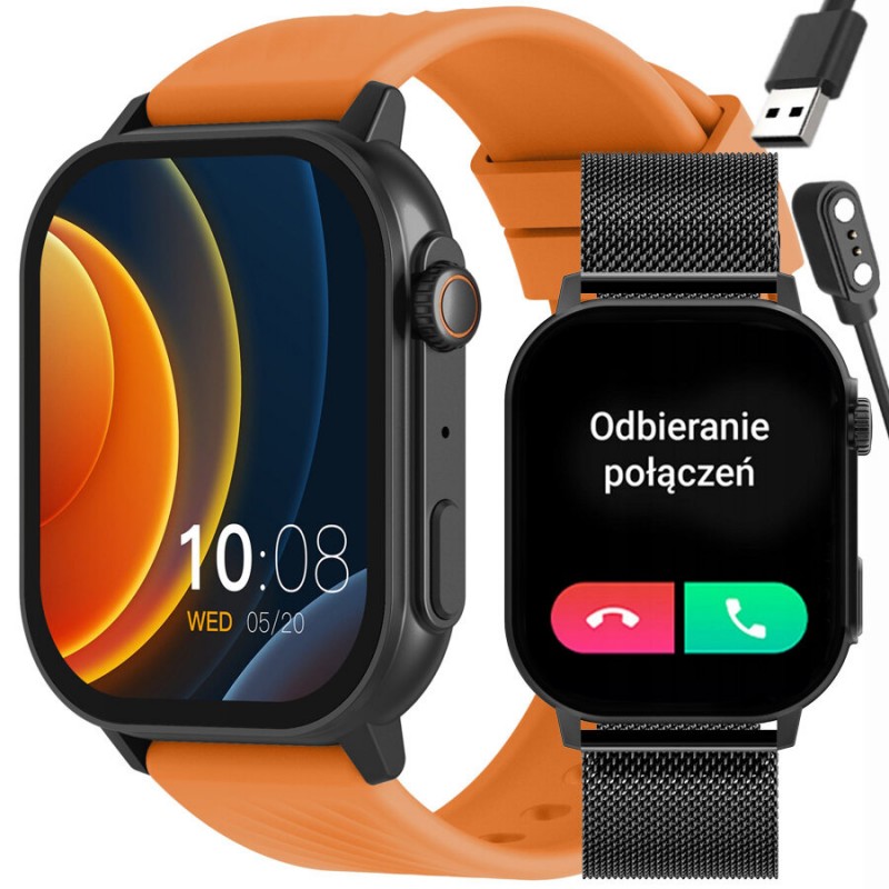 SMARTWATCH UNISEX GRAVITY GT15-2 - ROZMOWY BLUETOOTH, DODATKOWY PASEK (sg029b)  SMARTWATCH UNISEX GRAVITY GT15-2 - ROZMOWY BLUETOOTH, DODATKOWY PASEK (sg029b)