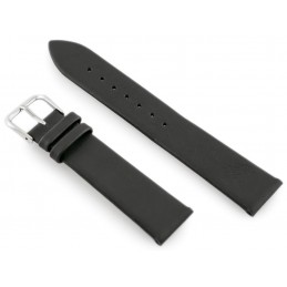 W86 leather watch strap - black - 22mmPasek skórzany do zegarka W86 - czarny - 22mm