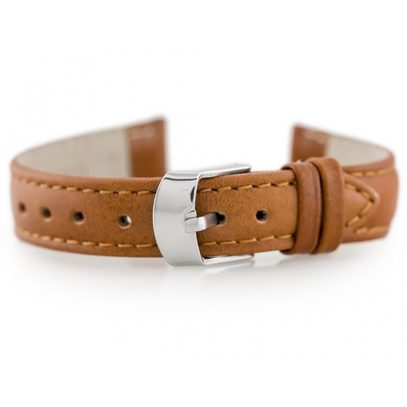 W83 leather watch strap - brown - 12mm  Pasek skórzany do zegarka W83 - brązowy - 12mm