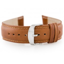 W83 leather watch strap - brown - 24mmPasek skórzany do zegarka W83 - brązowy - 24mm