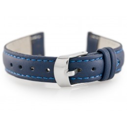 W83 leather watch strap - navy blue - 14mmPasek skórzany do zegarka W83 - granatowy - 14mm