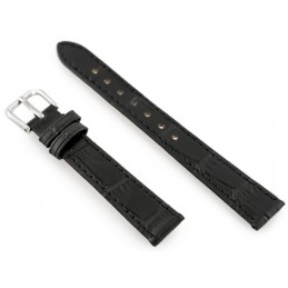 W41 leather watch strap - black - 14mmPasek skórzany do zegarka W41 - czarny - 14mm
