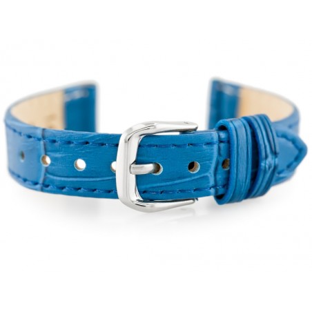 W41 leather watch strap - blue - 12mm