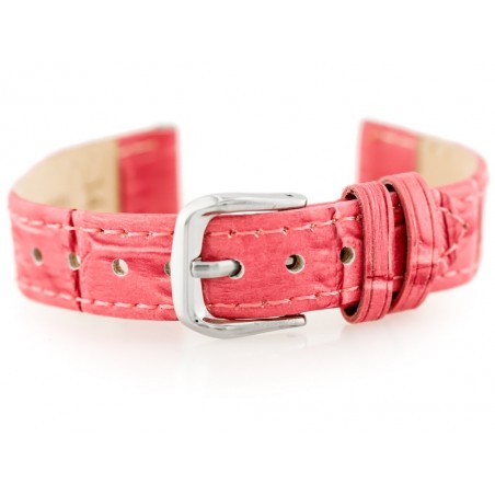 W41 leather watch strap - pink - 14mm