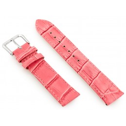 W41 leather watch strap - pink - 22mmPasek skórzany do zegarka W41 - różowy - 22mm