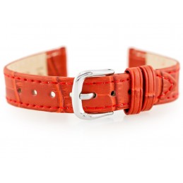 W41 leather watch strap - red - 14mmPasek skórzany do zegarka W41 - czerwony - 14mm
