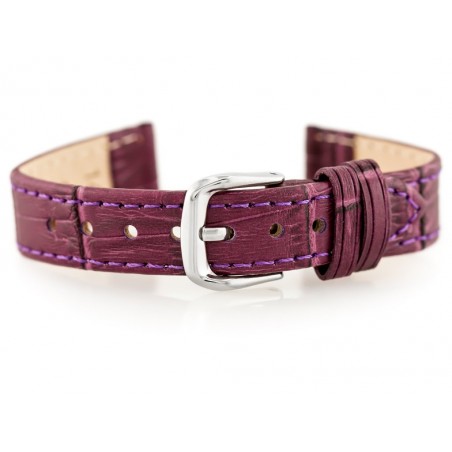 W41 leather watch strap - purple - 14mm