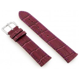 W41 leather watch strap - purple - 22mmPasek skórzany do zegarka W41 - fioletowy - 22mm