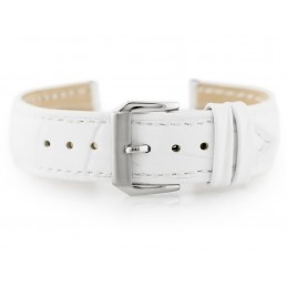 W64 leather watch strap - white - 22mmPasek skórzany do zegarka W64 - biały - 22mm