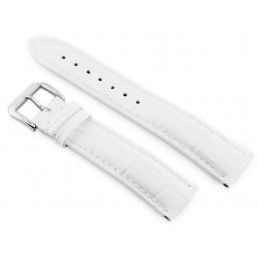 W64 leather watch strap - white - 22mmPasek skórzany do zegarka W64 - biały - 22mm