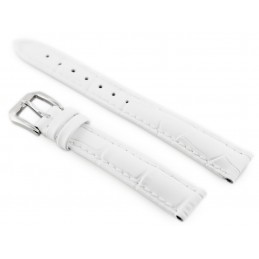 W64 leather watch strap - white - 14mmPasek skórzany do zegarka W64 - biały - 14mm