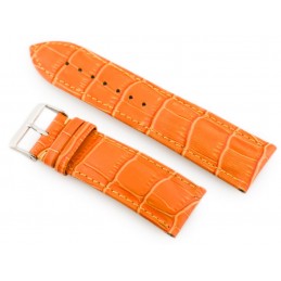 W64 leather watch strap - orange 26mmPasek skórzany do zegarka W64 - pomarańczowy 26mm