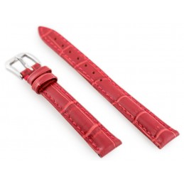 W64 leather watch strap - red - 12mmPasek skórzany do zegarka W64 - czerwony - 12mm