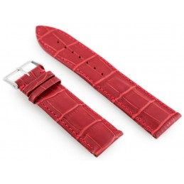 W64 leather watch strap - red - 24mmPasek skórzany do zegarka W64 - czerwony - 24mm