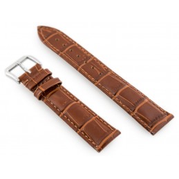W64 leather watch strap - brown - 20mmPasek skórzany do zegarka W64 - brązowy - 20mm