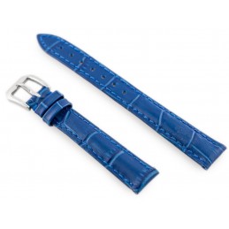 W64 leather watch strap - blue - 14mmPasek skórzany do zegarka W64 - niebieski - 14mm