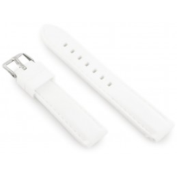 U20 rubber watch strap - white 20mmPasek gumowy do zegarka - przeszywany biały 20mm