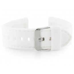 U20 rubber watch strap - white 22mmPasek gumowy do zegarka - przeszywany biały 22mm