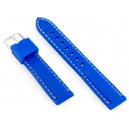 U20 rubber watch strap - blue 20mmPasek gumowy do zegarka przeszywany niebieski 20mm