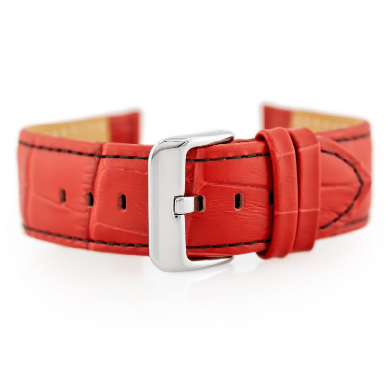 BISSET BS-153 leather watch strap - 20mm  Pasek skórzany do zegarka BISSET BS-153 - 20mm