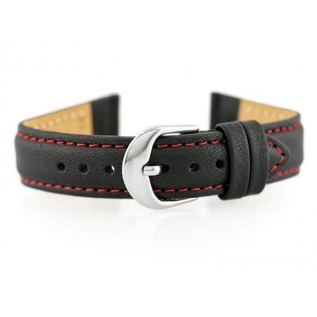 BISSET BS-158 leather watch strap - 18mm (red)