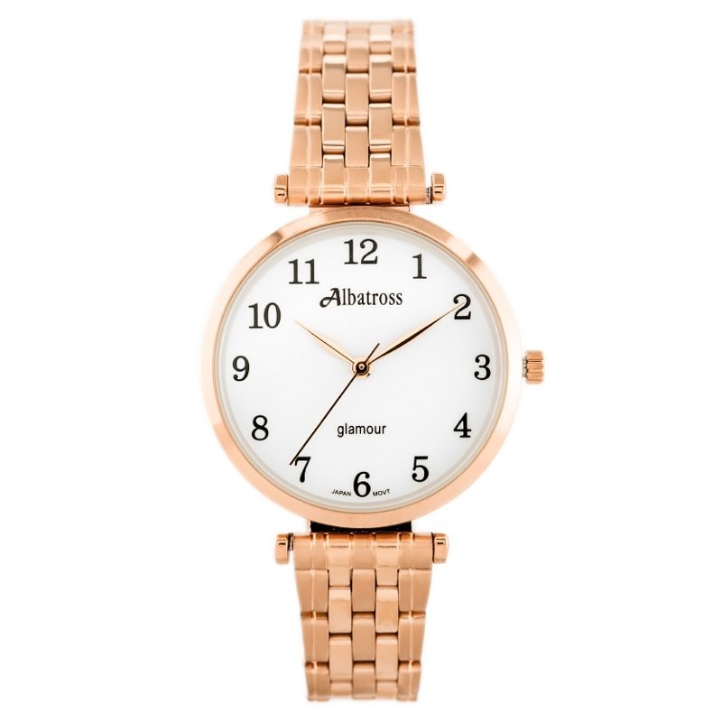 WOMEN'S WATCH ALBATROSS Glamour ABBB97 (za537c) rose gold/white  ZEGAREK DAMSKI ALBATROSS Glamour ABBB97 (za537c) rose gold/white