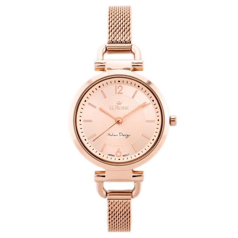 G. ROSSI WATCH - LESTI - 3652B (zg772f) - rose gold + BOX  ZEGAREK DAMSKI GINO ROSSI - LESTI - 3652B (zg772f) - rose gold + BOX