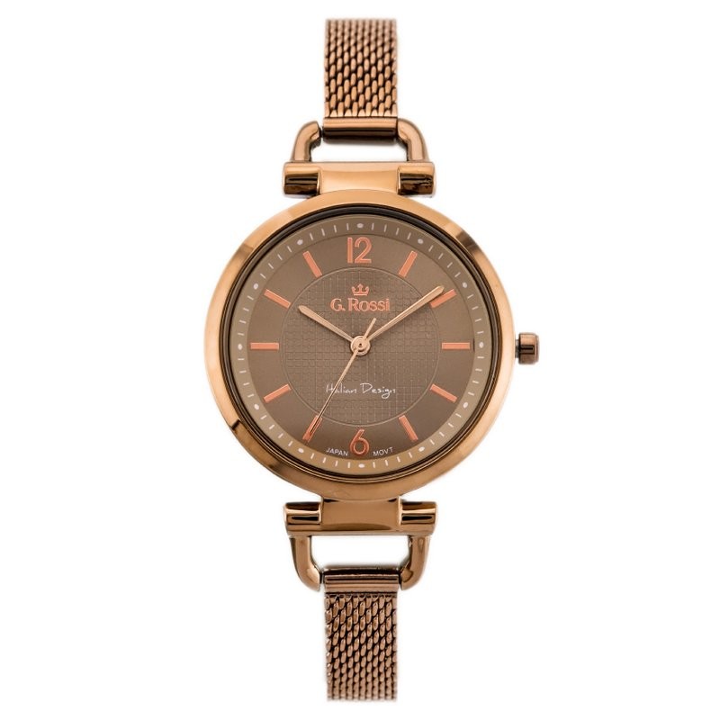 WATCH G. ROSSI - LESTI - 3652B (zg772g) - copper + BOX  ZEGAREK DAMSKI GINO ROSSI - LESTI - 3652B (zg772g) - copper + BOX