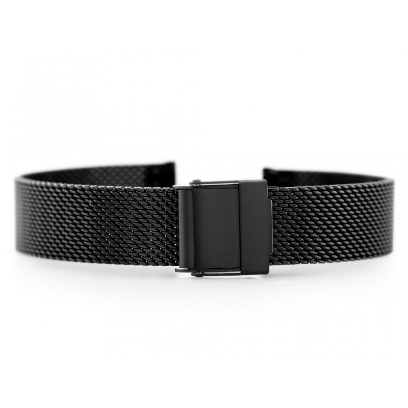Pacific M6 bracelet - HQ mesh - black 16mm  Bransoleta Pacific M6 - siatka HQ - czarna 16mm