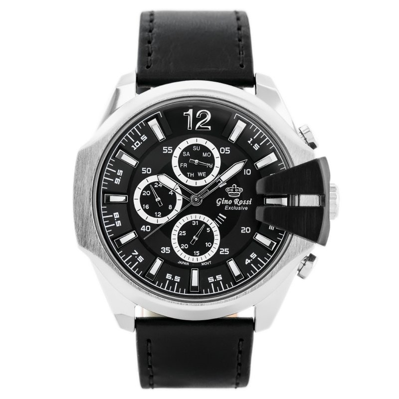 G. ROSSI WATCH - E6122A - EXCLUSIVE (zg249b) + BOX  ZEGAREK MĘSKI GINO ROSSI - E6122A - EXCLUSIVE (zg249b) + BOX