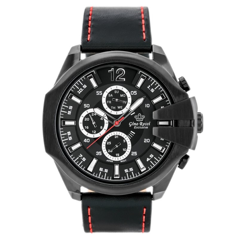 G. ROSSI WATCH - E6122A - EXCLUSIVE (zg249c) + BOX  ZEGAREK MĘSKI GINO ROSSI - E6122A - EXCLUSIVE (zg249c) + BOX