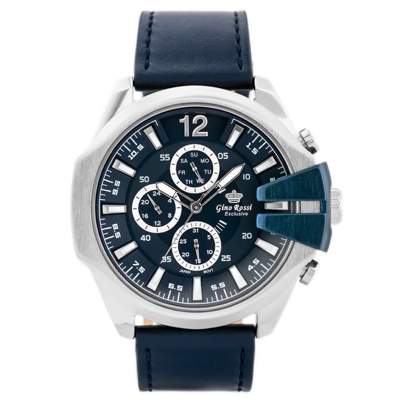 G. ROSSI WATCH - E6122A - EXCLUSIVE (zg249e) + BOX  ZEGAREK MĘSKI GINO ROSSI - E6122A - EXCLUSIVE (zg249e) + BOX