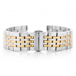 Pacific Model 4 bracelet - silver and gold 22mmBransoleta Pacific Model 4 - srebrno-złota 22mm