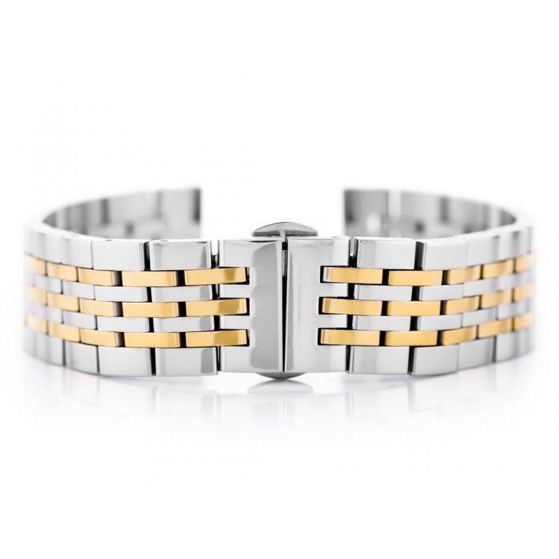 Pacific Model 4 bracelet - silver and gold 20mm  Bransoleta Pacific Model 4 - srebrno-złota 20mm