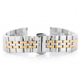 Pacific Model 4 bracelet - silver and gold 16mmBransoleta Pacific Model 4 - srebrno-złota 16mm