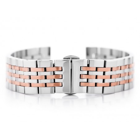 Pacific Model 4 silver rose gold 18mm bracelet
