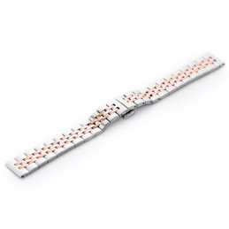 Pacific Model 4 silver rose gold 14mm braceletBransoleta Pacific Model 4 srebrno róż.złota 14mm