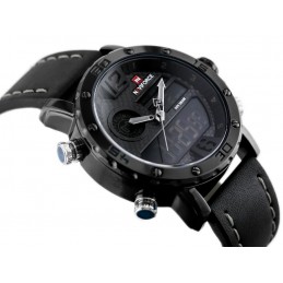 NAVIFORCE MEN'S WATCH - NF9134 (zn075b) + BOXZEGAREK MĘSKI NAVIFORCE - NF9134 (zn075b) - black + box