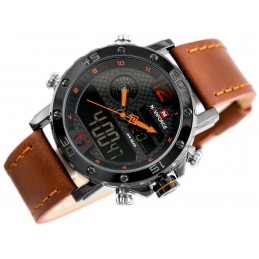 NAVIFORCE MEN'S WATCH - NF9134 (zn075e) + BOXZEGAREK MĘSKI NAVIFORCE - NF9134 (zn075e) - brown/orange + box