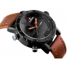 NAVIFORCE MEN'S WATCH - NF9134 (zn075e) + BOXZEGAREK MĘSKI NAVIFORCE - NF9134 (zn075e) - brown/orange + box