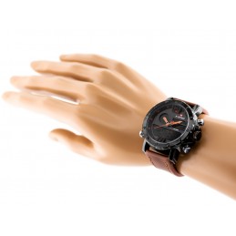 NAVIFORCE MEN'S WATCH - NF9134 (zn075e) + BOXZEGAREK MĘSKI NAVIFORCE - NF9134 (zn075e) - brown/orange + box