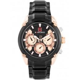 NAVIFORCE MEN'S WATCH - NF9113 (zn078c) - black/rosegold + boxZEGAREK MĘSKI NAVIFORCE - NF9113 (zn078c) - black/rosegold + box