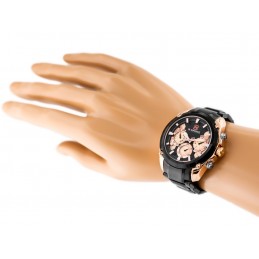 NAVIFORCE MEN'S WATCH - NF9113 (zn078c) - black/rosegold + boxZEGAREK MĘSKI NAVIFORCE - NF9113 (zn078c) - black/rosegold + box