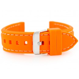 Pasek gumowy do zegarka U20 - pomarańcz 18mmPasek gumowy do zegarka przeszywany pomarańcz 18mm