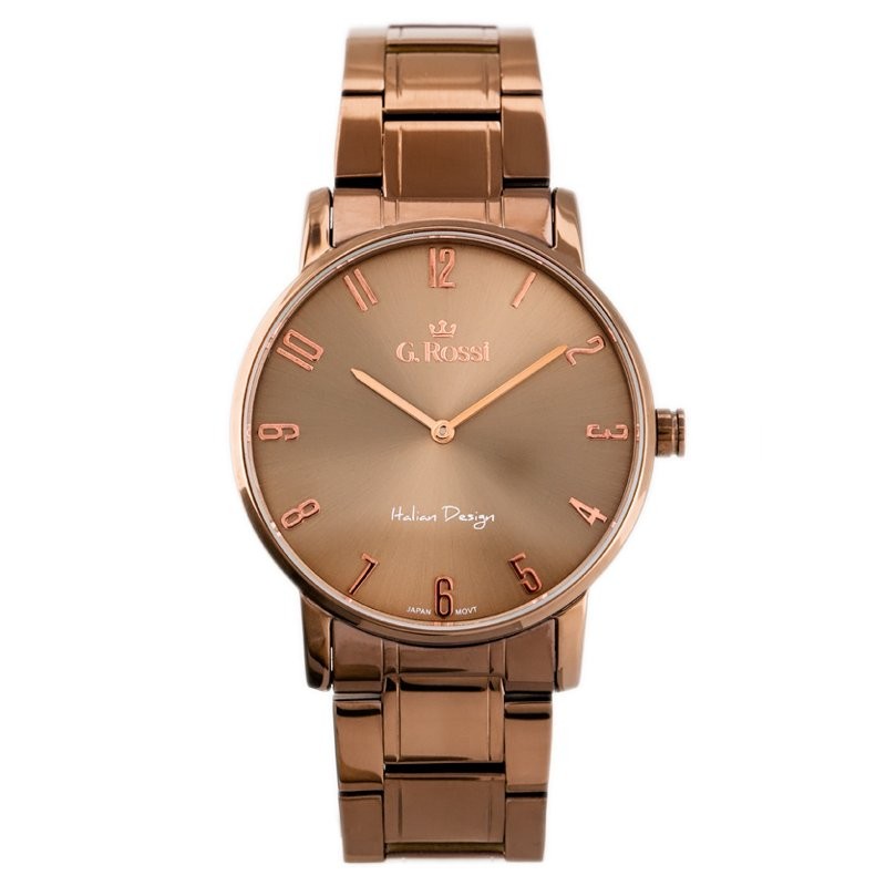 G. ROSSI WATCH - 10194B-2B3 (zg257f) brown + BOX  ZEGAREK MĘSKI GINO ROSSI - 10194B-2B3 (zg257f) brown + BOX