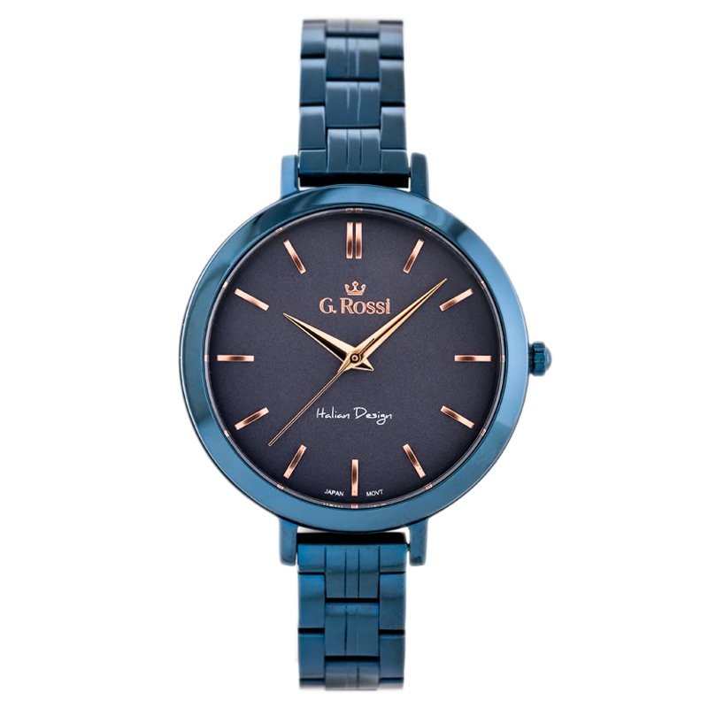 G. ROSSI WATCH - 11389B-6F3 (zg787h) blue/violet + BOX  ZEGAREK DAMSKI GINO ROSSI - 11389B-6F3 (zg787h) blue/violet + BOX