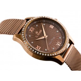 G. ROSSI WATCH - 6748B-2B3 (zg788e) brown + BOXZEGAREK DAMSKI GINO ROSSI - 6748B-2B3 (zg788e) brown + BOX