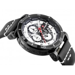 NAVIFORCE MEN'S WATCH - NF9131 (zn086a) black/w. + BOXZEGAREK MĘSKI NAVIFORCE - NF9131 (zn086a) black/w. + BOX