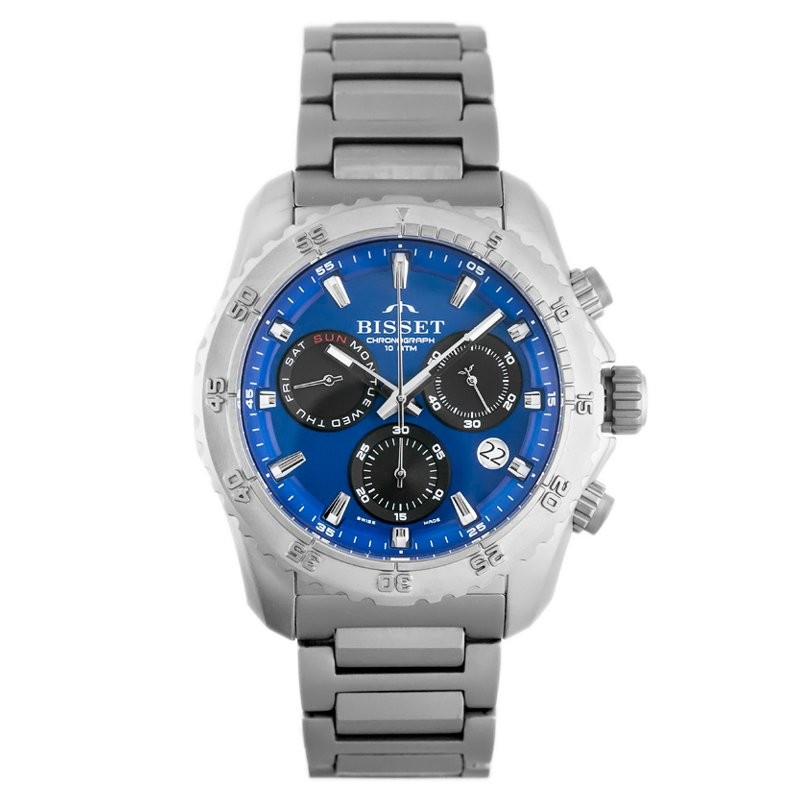 MEN'S WATCH BISSET BSDF16 - TITAN (zb085b)  ZEGAREK MĘSKI BISSET BSDF16 - TYTANOWY (zb085b)